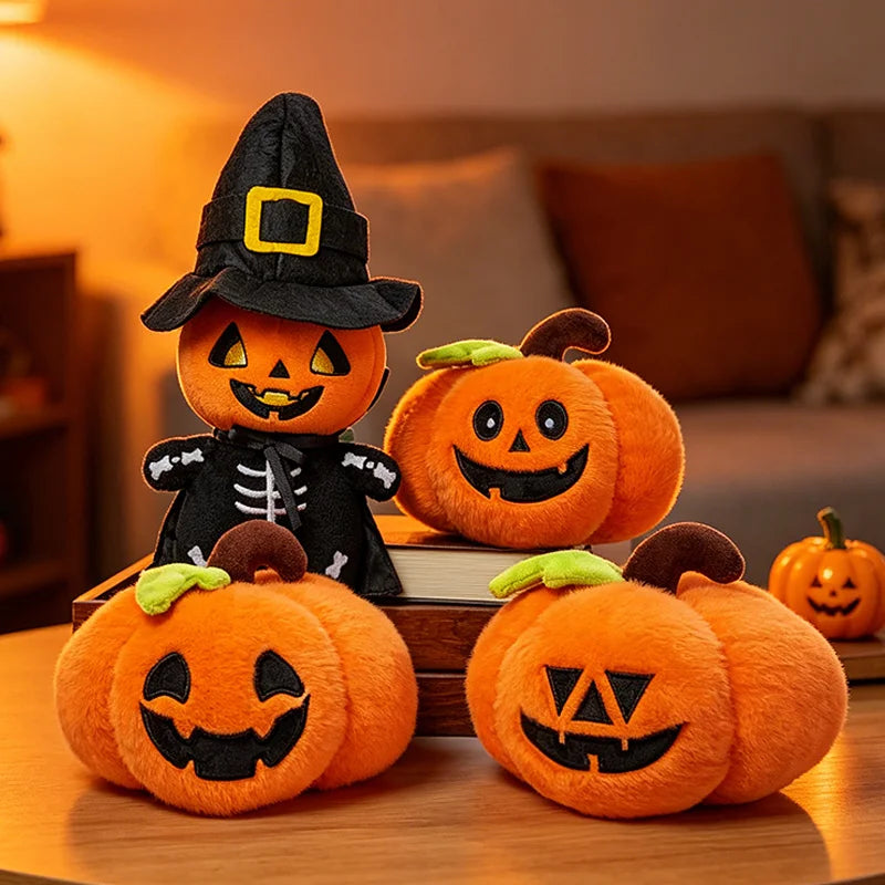 Halloween Plush Toy Soft Stuffed Ghost Bat Pumpkin Grim Reaper Dolls Cute Plushies for Kids Halloween Party Favors & Home Decor stuffed animal plush soft toy pillow pals plushie