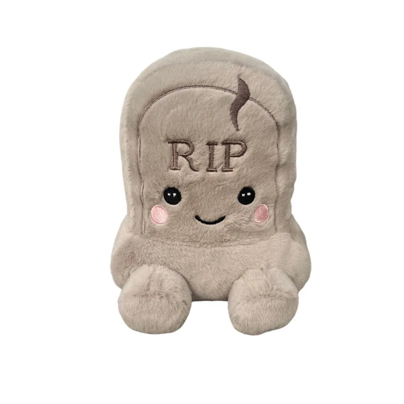 Halloween Tombstone Plush Toy Stuffed Doll Soft Grave Plushie Cute Kawaii Desktop Decoration Birthday Christmas Gift stuffed animal plush soft toy pillow pals plushie