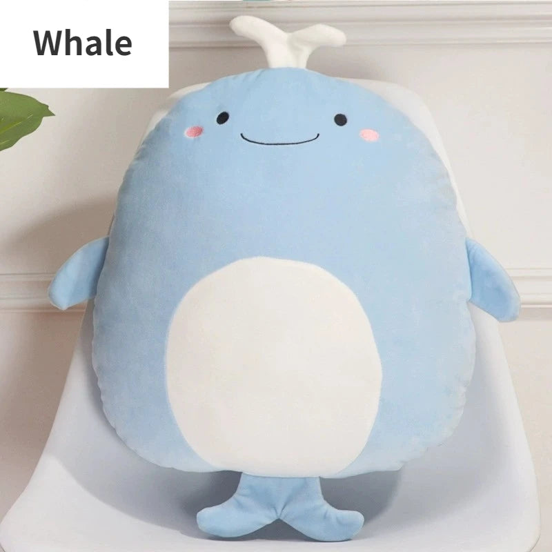 SquishPals Collection whale 40cm stuffed animal plush soft toy pillow pals plushie