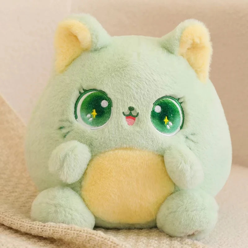 Kawaii chubby Kittens green CHINA stuffed animal plush soft toy pillow pals plushie