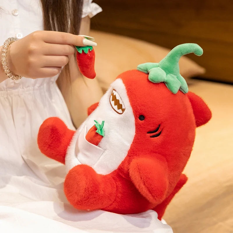 Red Pepper Shark stuffed animal plush soft toy pillow pals plushie