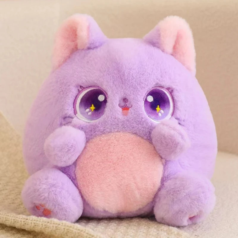 Kawaii chubby Kittens purple CHINA stuffed animal plush soft toy pillow pals plushie