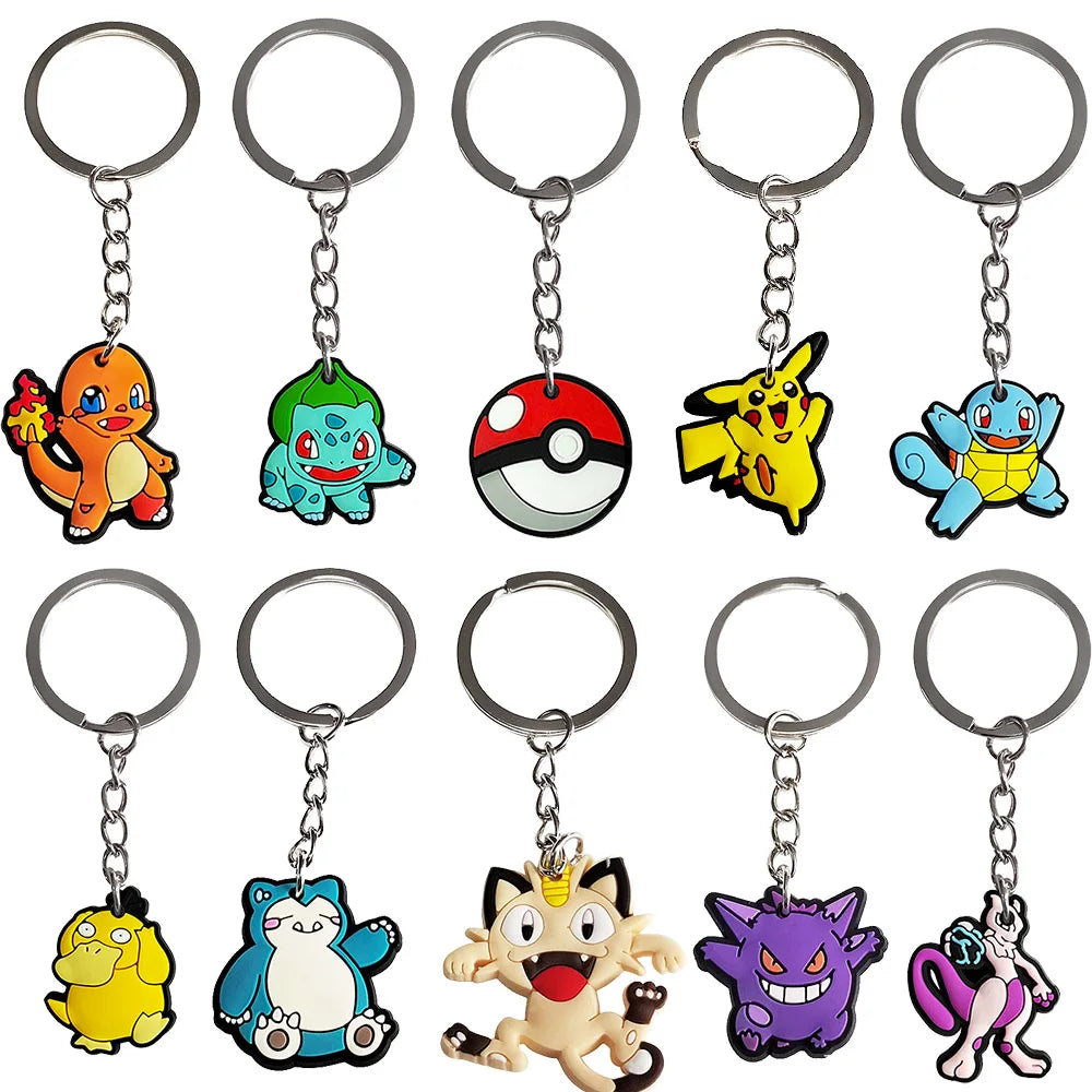 Pokemon Keychain 1set-10pcs stuffed animal plush soft toy pillow pals plushie