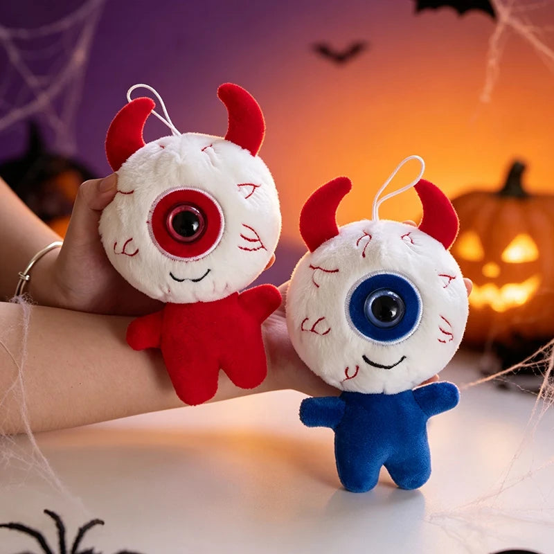 Halloween One-Eyed Devil Plush Keychain Cute Eyeball Monster Stuffed Pendant Spooky Bag Hanging Ornament Horror Party Decor Gift stuffed animal plush soft toy pillow pals plushie