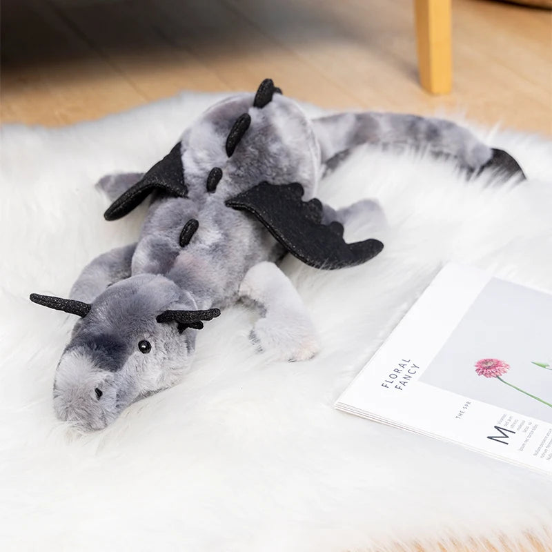 Kind Dragon Grey stuffed animal plush soft toy pillow pals plushie