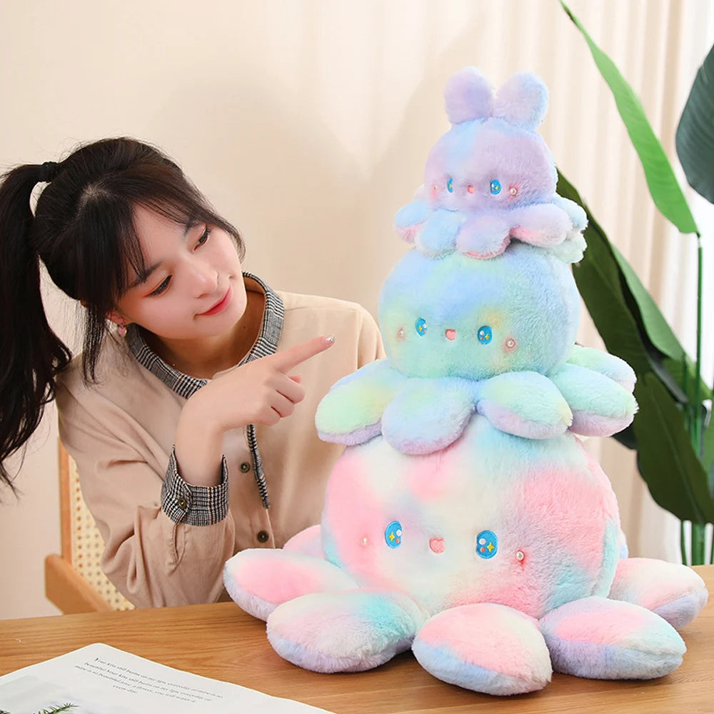 Reversible Bunny stuffed animal plush soft toy pillow pals plushie