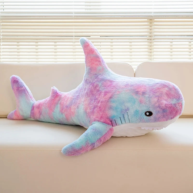 Colorful Sharks purple rainbow shark stuffed animal plush soft toy pillow pals plushie