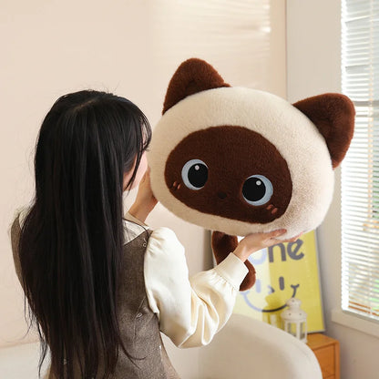 Kawaii Fluffy Cat Cushion Plush stuffed animal plush soft toy pillow pals plushie