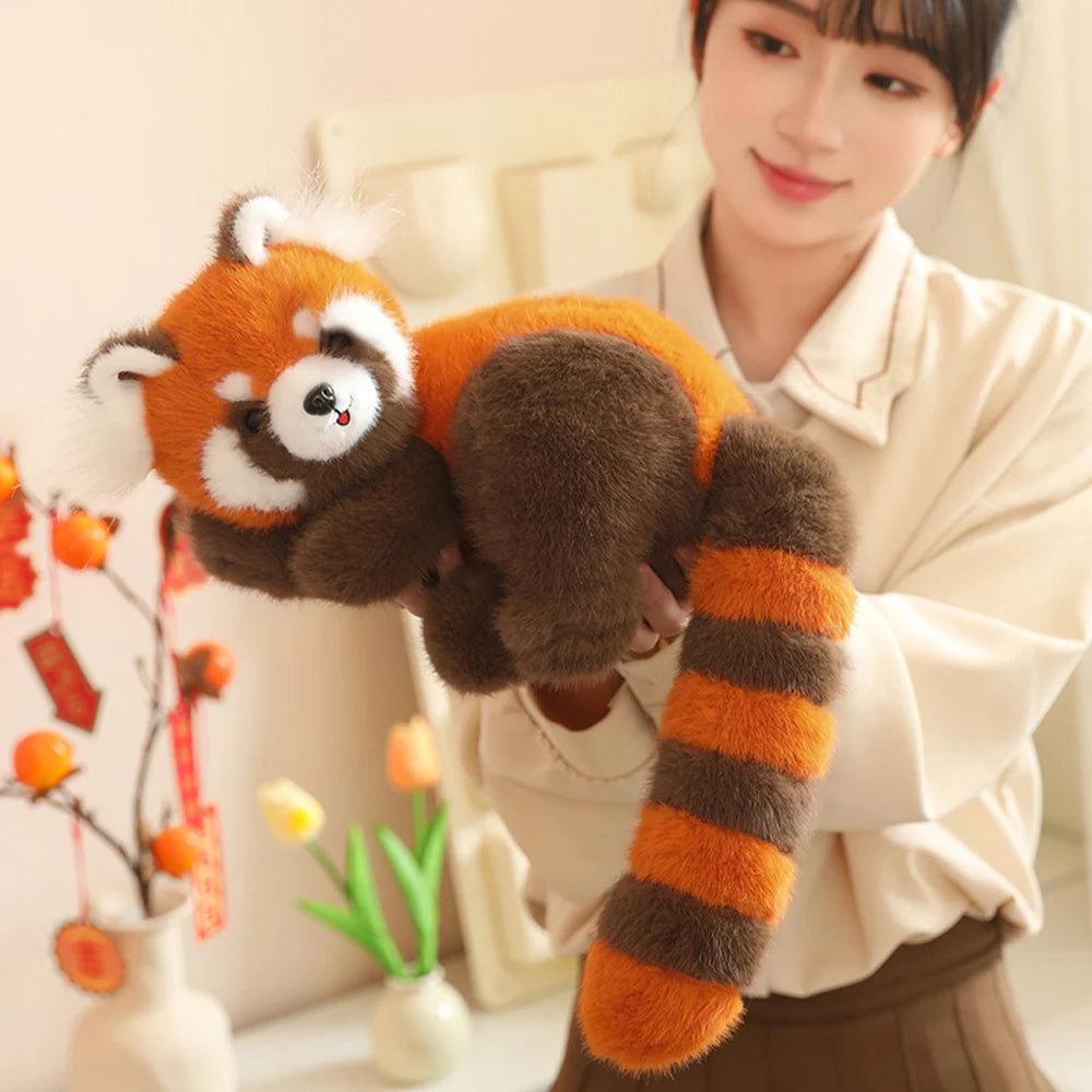 Red Raccoon stuffed animal plush soft toy pillow pals plushie