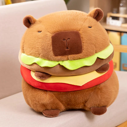 Burgerbara Hamburger Capibara 45cm stuffed animal plush soft toy pillow pals plushie