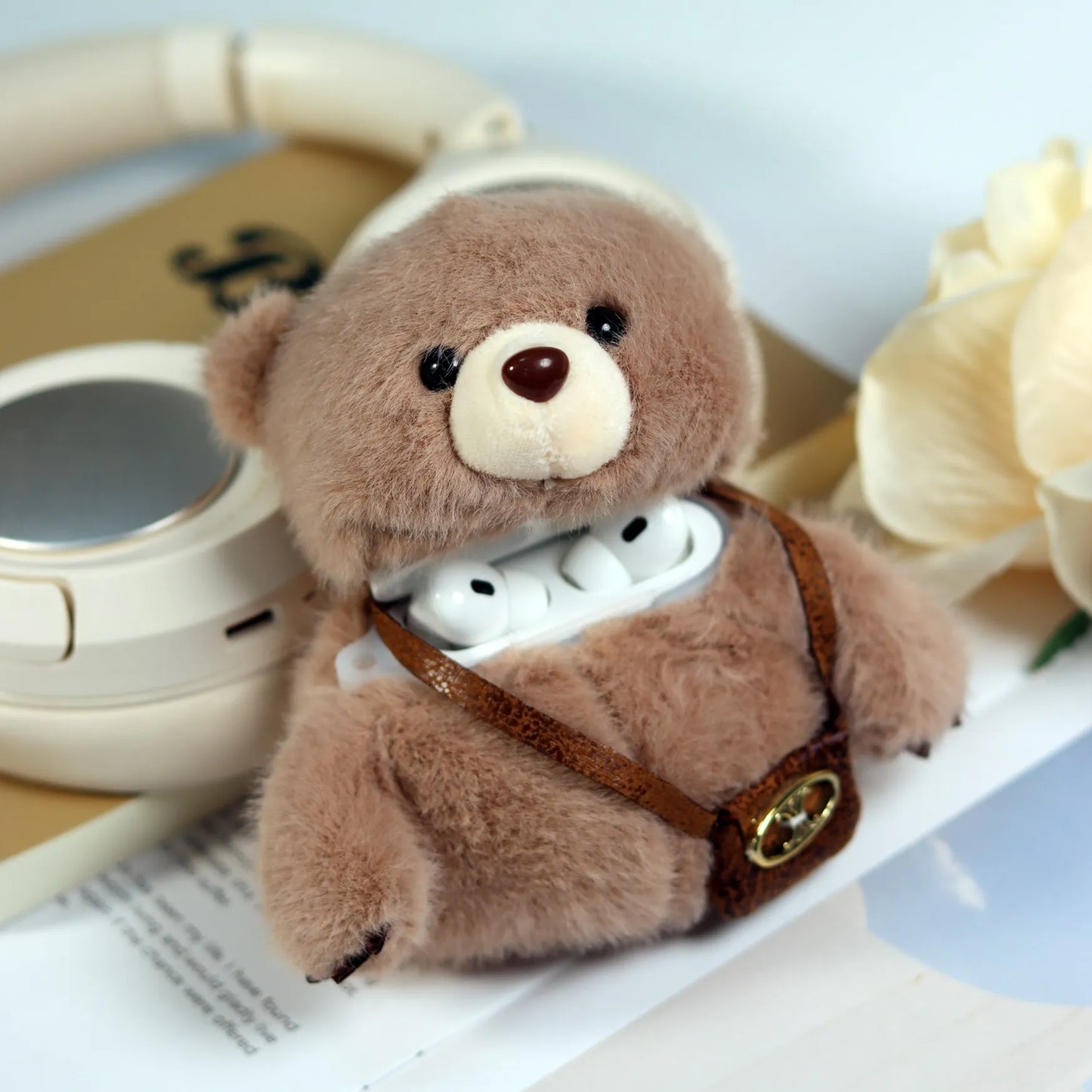 Bear AirPods Case stuffed animal plush soft toy pillow pals plushie