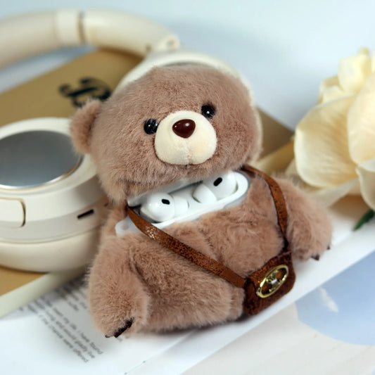 Bear AirPods Case stuffed animal plush soft toy pillow pals plushie