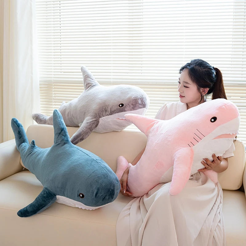 Colorful Sharks stuffed animal plush soft toy pillow pals plushie