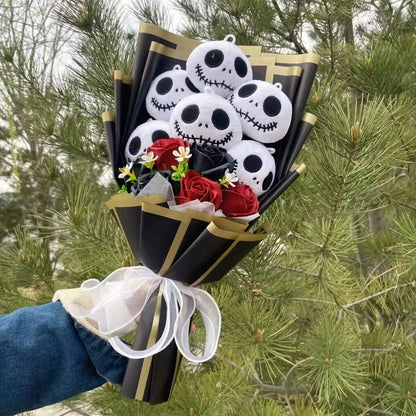 Halloween Plush Doll Toy With Flowers Bouquet Stuffed Animals Valentine Christmas Graduation Gift 2-45cm stuffed animal plush soft toy pillow pals plushie