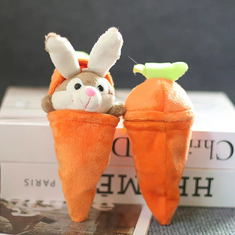 Reversible Bunny Carrot Plush Keychain stuffed animal plush soft toy pillow pals plushie