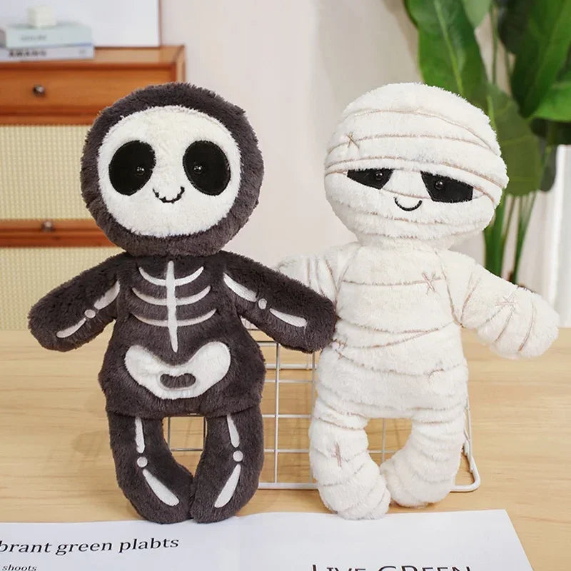 Skeleton & Mummy stuffed animal plush soft toy pillow pals plushie