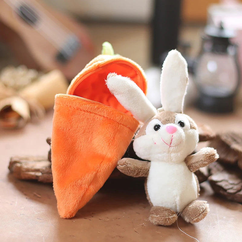 Reversible Bunny Carrot Plush Keychain stuffed animal plush soft toy pillow pals plushie