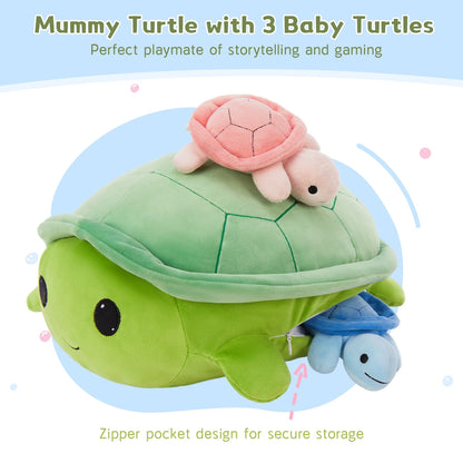 Turtle with Babies stuffed animal plush soft toy pillow pals plushie