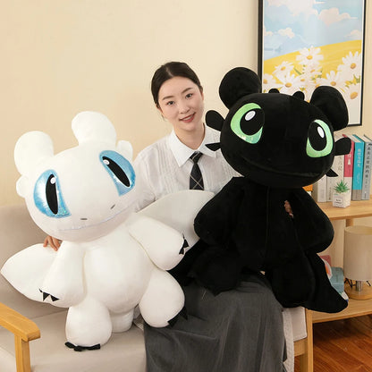 Chubby Toothless & Light Fury stuffed animal plush soft toy pillow pals plushie