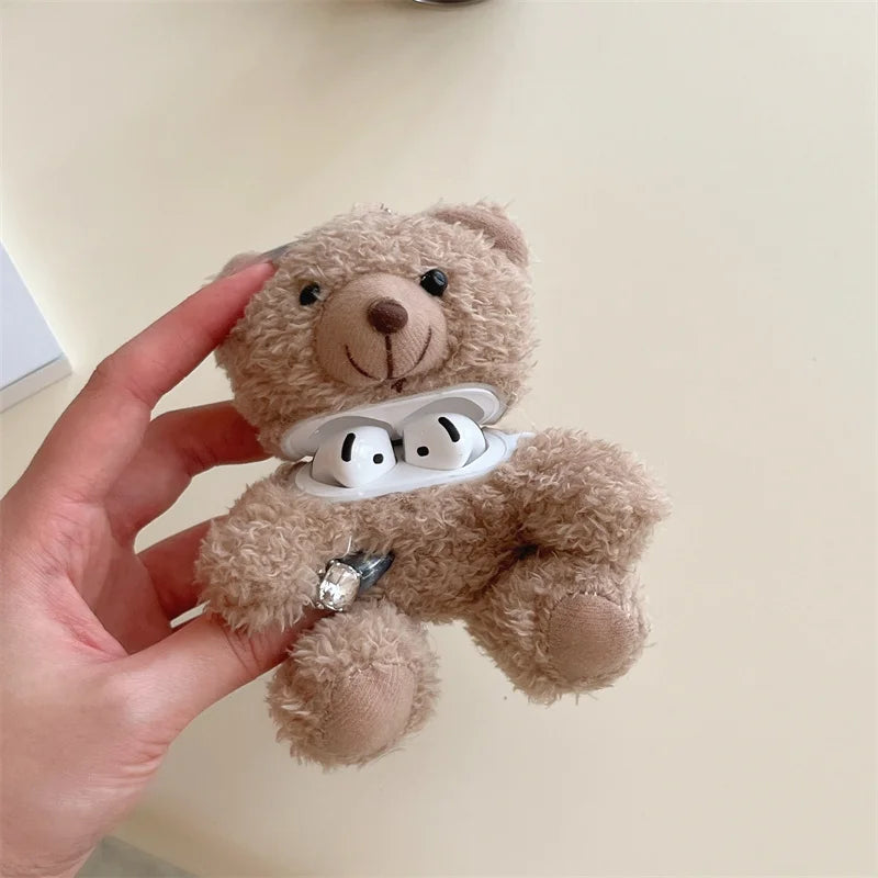 Fuzzy Bear Case stuffed animal plush soft toy pillow pals plushie