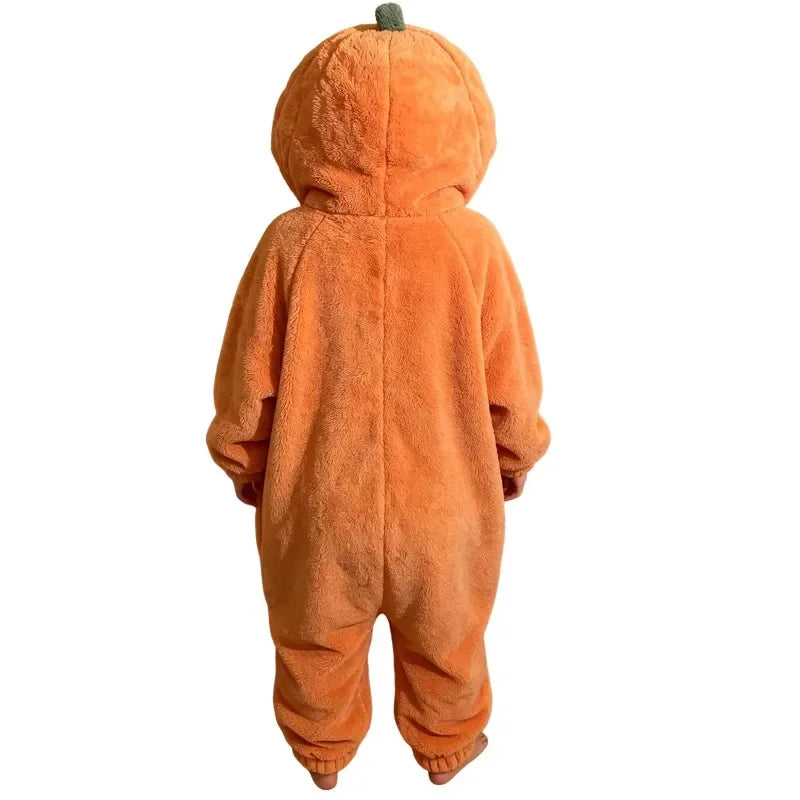 Halloween Pumpkin Onesie Pajamas Adult Kigurumi Funny Plush Warm Comfortable Homewear Jumpsuit Loungewear Carnival Party Cosplay stuffed animal plush soft toy pillow pals plushie