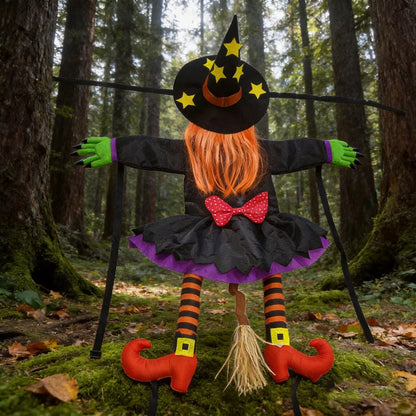 Halloween Crashing Into Tree Witch Doll Decoration Funny Outdoor Yard Garden Decor Halloween Party Holiday Scene Decor Supplies stuffed animal plush soft toy pillow pals plushie