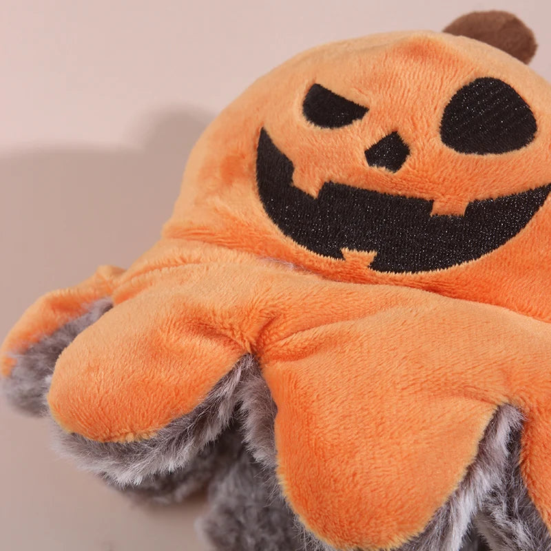 Halloween Flip Pumpkin Octopus Plush Toy for Dogs Interactive Squeaky Sound Pet Toy, Spooky Ghost & Pirate Design Puppy Chew Toy stuffed animal plush soft toy pillow pals plushie