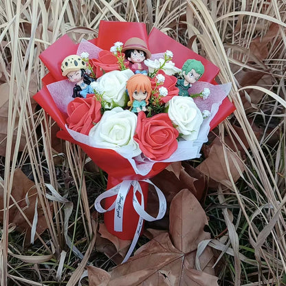 Hot Original One Piece Chopper Plush Bouquet Doll Tony Tony Chopper Anime Soft Valentine's Day Christmas Party Graduation Gift