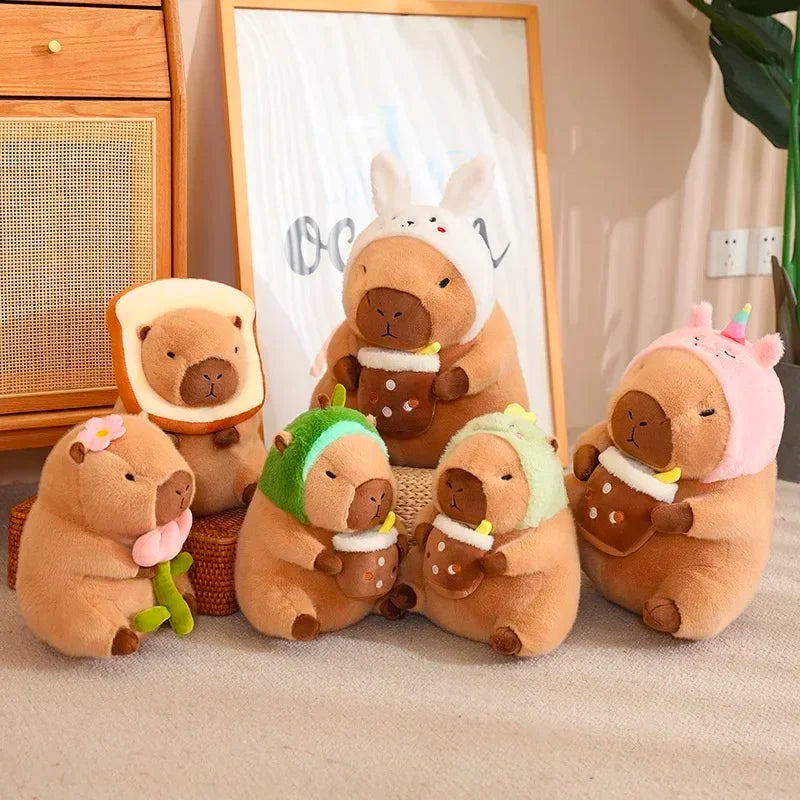 Kawaii Capybara 6pcs about 30cm stuffed animal plush soft toy pillow pals plushie