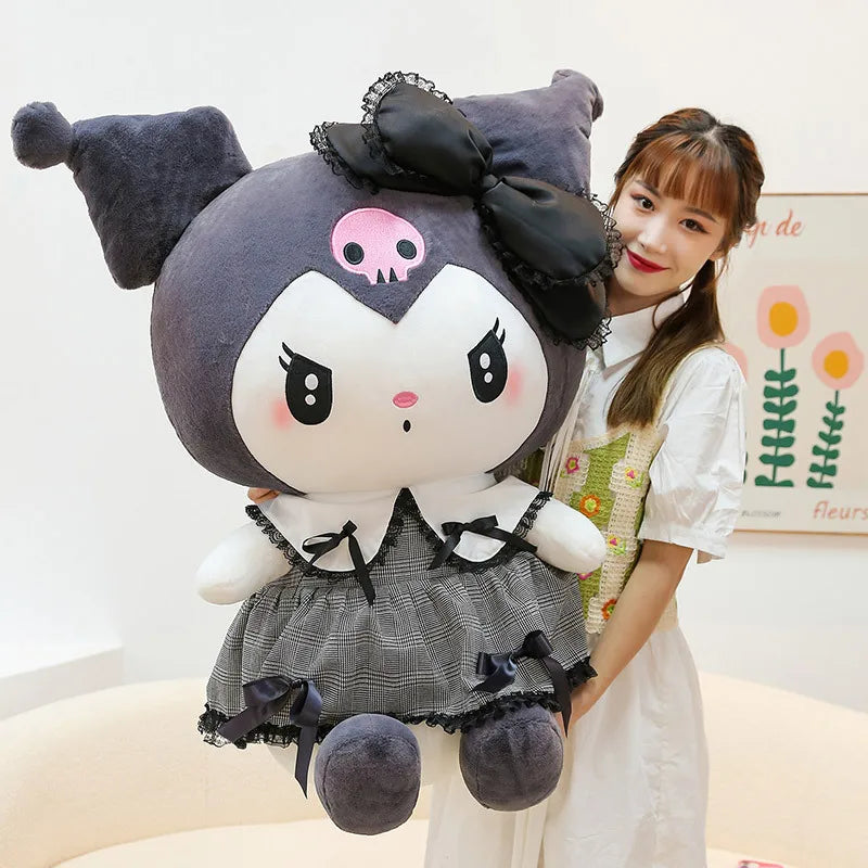 Gothic Kuromi & Melody stuffed animal plush soft toy pillow pals plushie