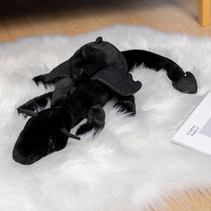 Kind Dragon Black stuffed animal plush soft toy pillow pals plushie