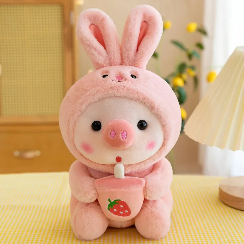 Cute Milk Tea Pig Plush Toy rabbit stuffed animal plush soft toy pillow pals plushie