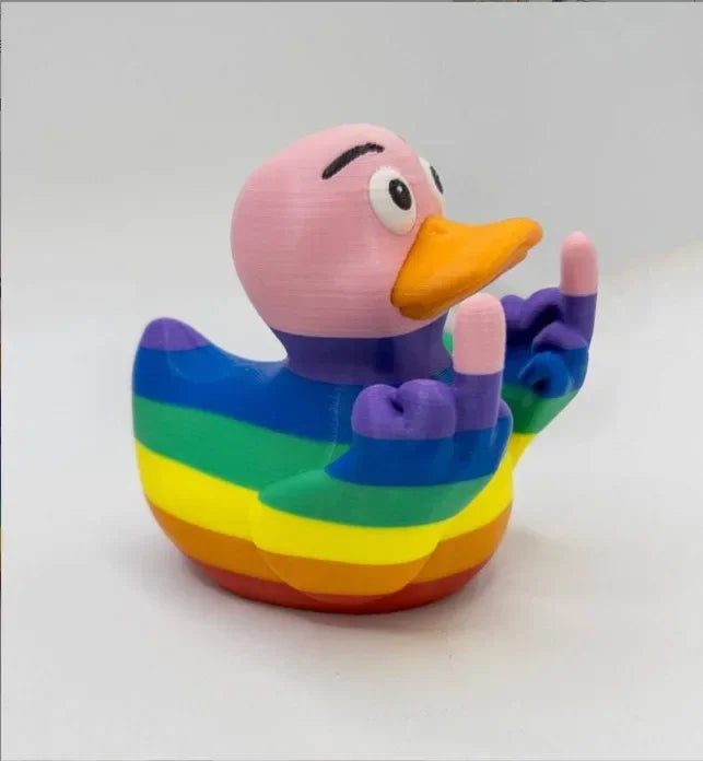 Funny Middle Finger Duck Statue | Resin Desk & Garden Decoration