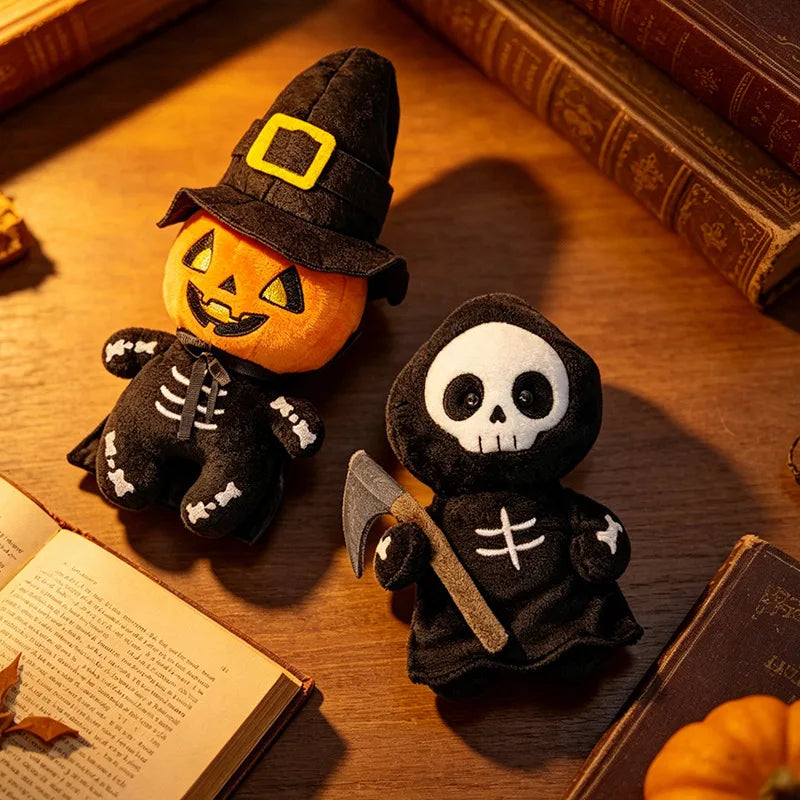 Halloween Plush Toy Soft Stuffed Ghost Bat Pumpkin Grim Reaper Dolls Cute Plushies for Kids Halloween Party Favors & Home Decor stuffed animal plush soft toy pillow pals plushie