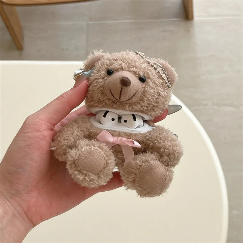 Fuzzy Bear Case stuffed animal plush soft toy pillow pals plushie