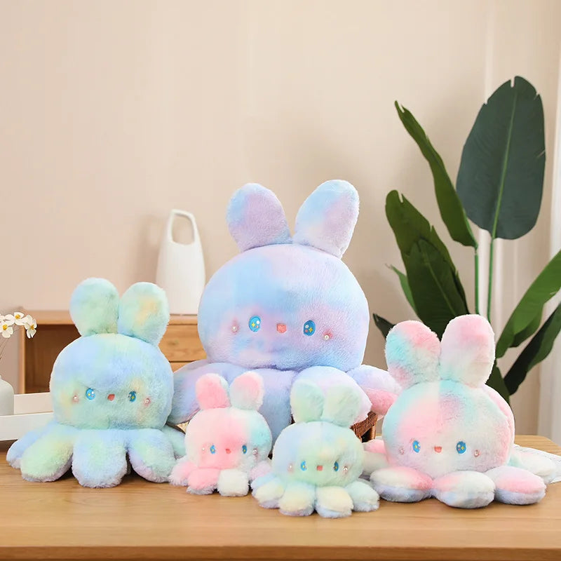 Reversible Bunny stuffed animal plush soft toy pillow pals plushie