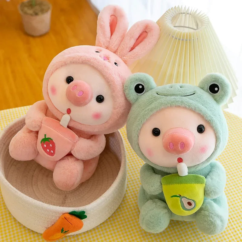 Cute Milk Tea Pig Plush Toy stuffed animal plush soft toy pillow pals plushie