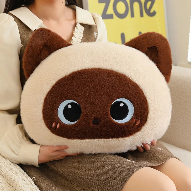 Kawaii Fluffy Cat Cushion Plush stuffed animal plush soft toy pillow pals plushie
