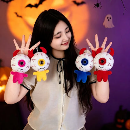 Halloween One-Eyed Devil Plush Keychain Cute Eyeball Monster Stuffed Pendant Spooky Bag Hanging Ornament Horror Party Decor Gift stuffed animal plush soft toy pillow pals plushie