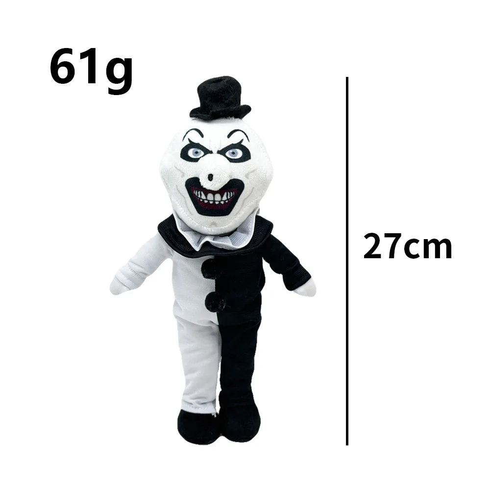 New TERRIFIER 3 Plush Clown Plush Toy Scary Stuffed Animal Plush Children Halloween Gifts Fans Collection or Decorate the Room preto e branco 25cm stuffed animal plush soft toy pillow pals plushie