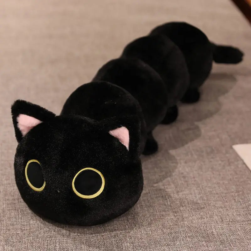 Caterpillar Cat black stuffed animal plush soft toy pillow pals plushie