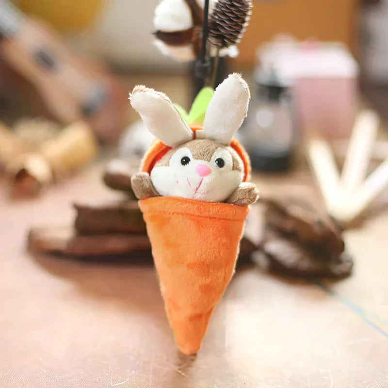 Reversible Bunny Carrot Plush Keychain stuffed animal plush soft toy pillow pals plushie