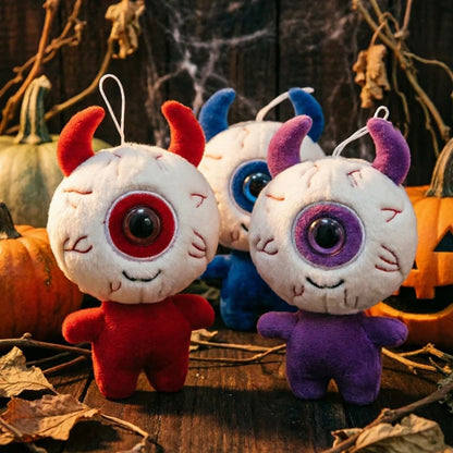 Halloween One-Eyed Devil Plush Keychain Cute Eyeball Monster Stuffed Pendant Spooky Bag Hanging Ornament Horror Party Decor Gift stuffed animal plush soft toy pillow pals plushie