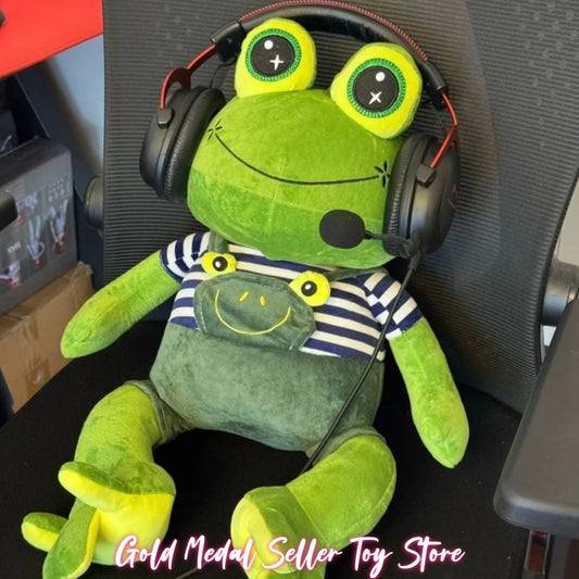 Jab Frog Coach Plush Toy – Cute Gaming Frog Stuffed Animal