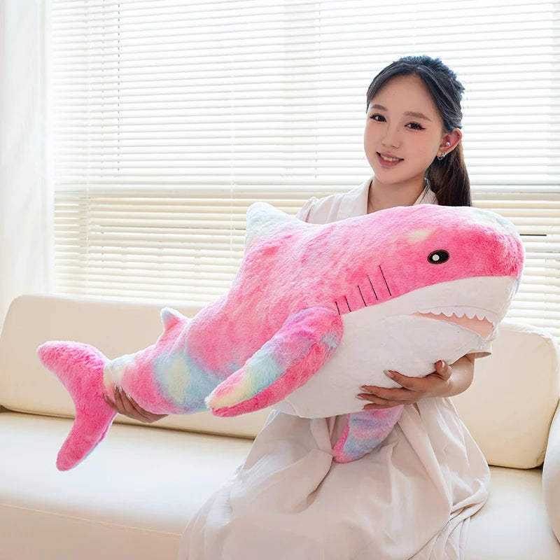 Colorful Sharks stuffed animal plush soft toy pillow pals plushie