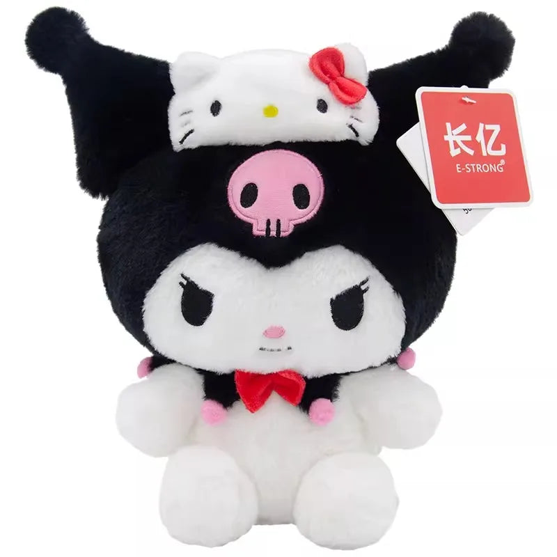 Sanrio Family Collection KT Hat Kuromi 20-22cm l 8-9inch stuffed animal plush soft toy pillow pals plushie