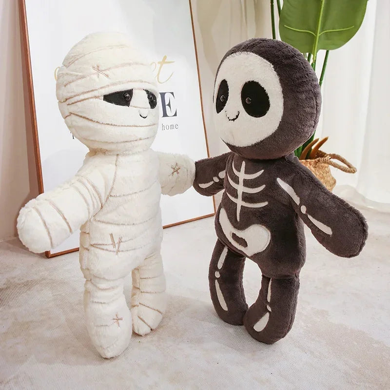 Skeleton & Mummy stuffed animal plush soft toy pillow pals plushie