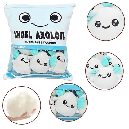 Axolotl Pillow stuffed animal plush soft toy pillow pals plushie
