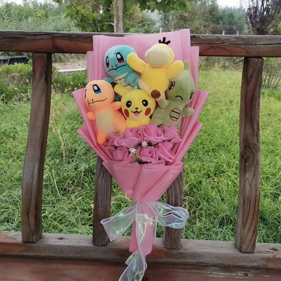 Pokemon Plush Flower Bouquet | Pikachu & Friends Gift