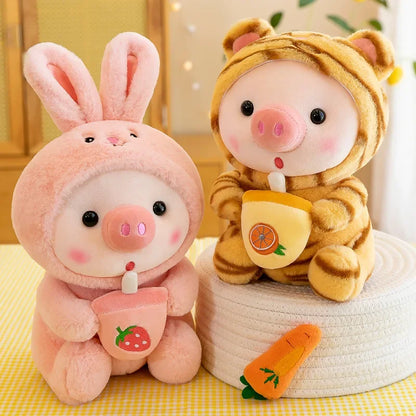 Cute Milk Tea Pig Plush Toy stuffed animal plush soft toy pillow pals plushie
